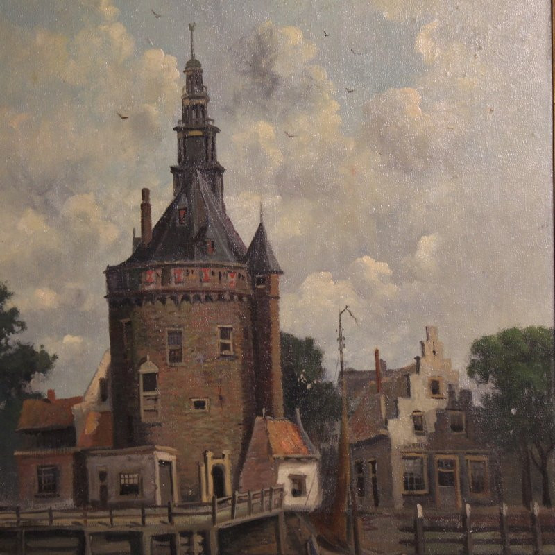 Dutch Painting View Of The City Of Hoorn From The 20th Century-photo-4