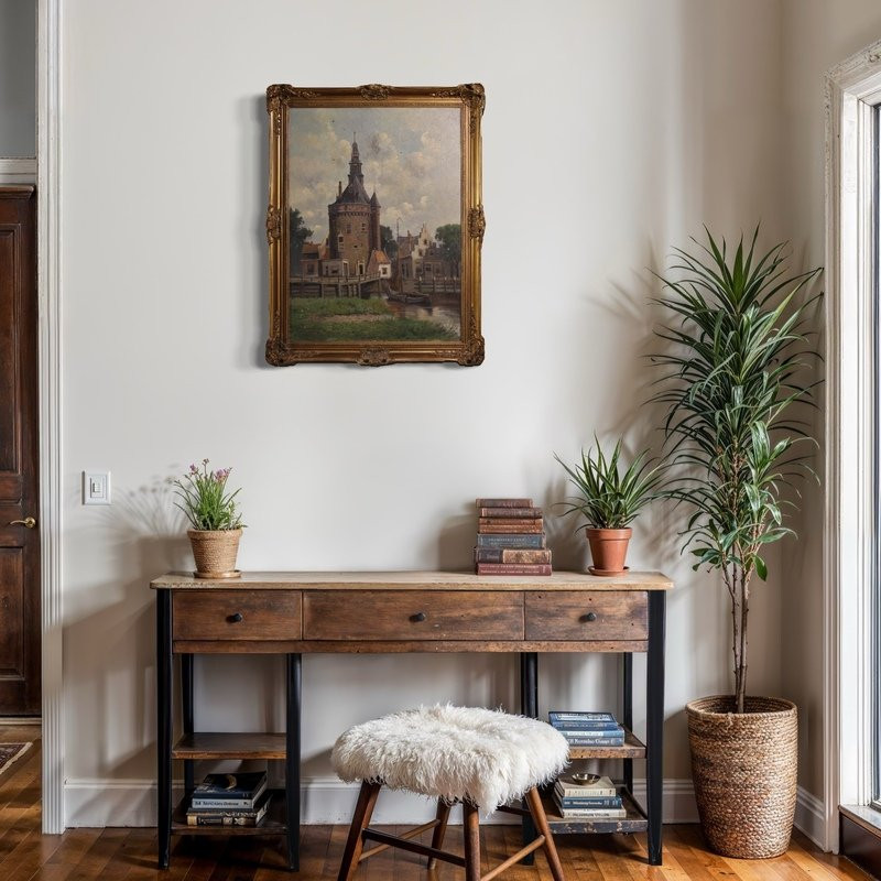 Dutch Painting View Of The City Of Hoorn From The 20th Century-photo-5