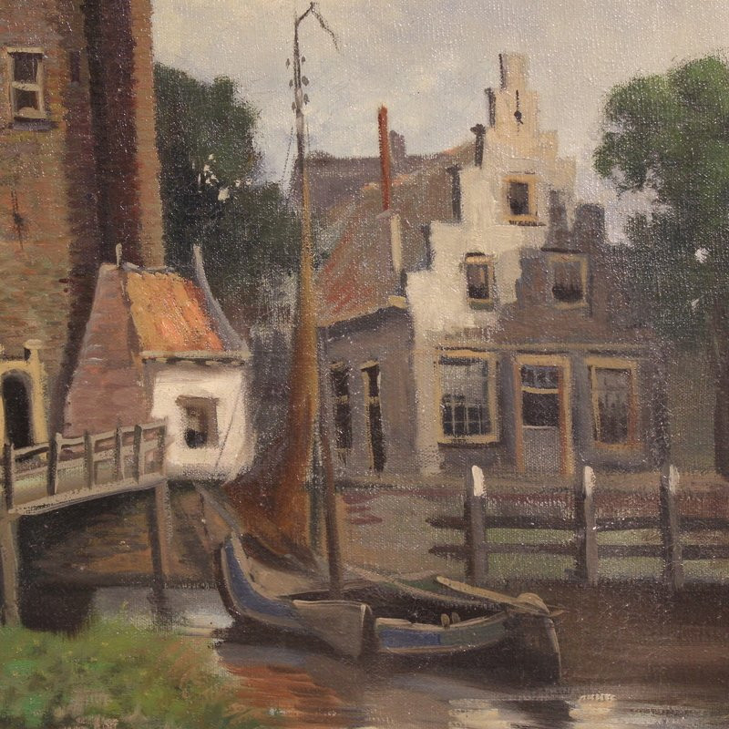 Dutch Painting View Of The City Of Hoorn From The 20th Century-photo-8