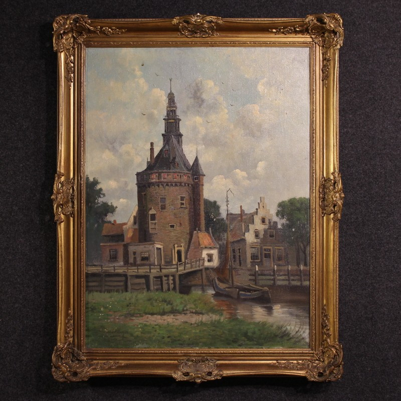 Dutch Painting View Of The City Of Hoorn From The 20th Century