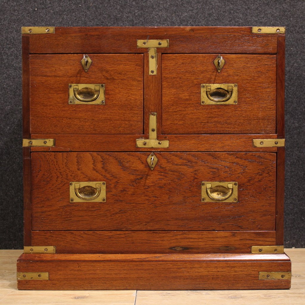 Pair Of English Naval-style Bedside Tables From The 20th Century-photo-7