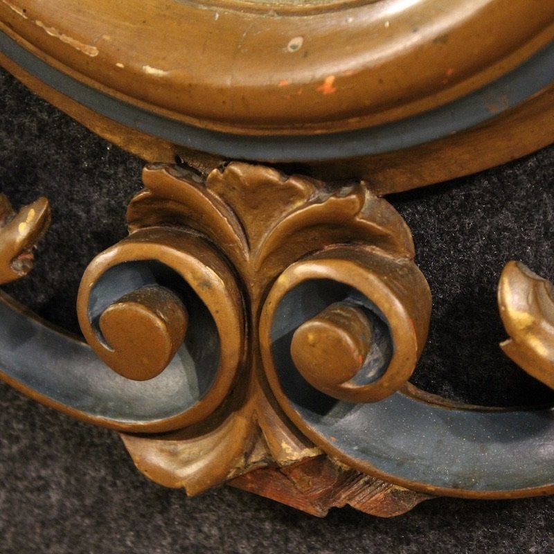 Miroir italien laqué et doré de style Louis XV du 20ème siècle-photo-6