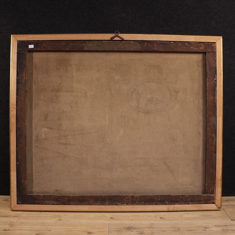 Grand tableau flamand du 19ème siècle, Le Christ pardonnant aux pécheurs repentants-photo-4