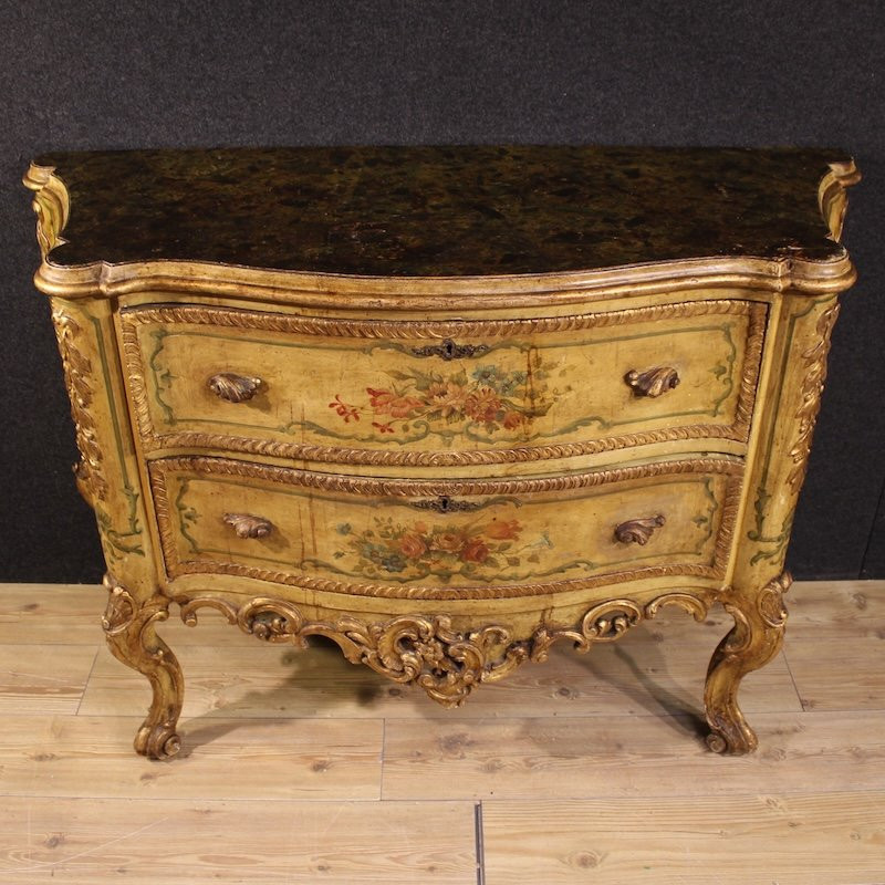 Venetian Commode In Baroque Style From The 20th Century-photo-3