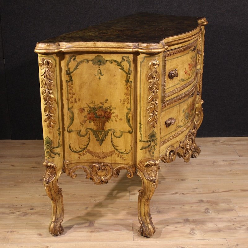Venetian Commode In Baroque Style From The 20th Century-photo-4