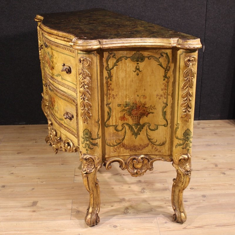Venetian Commode In Baroque Style From The 20th Century-photo-5