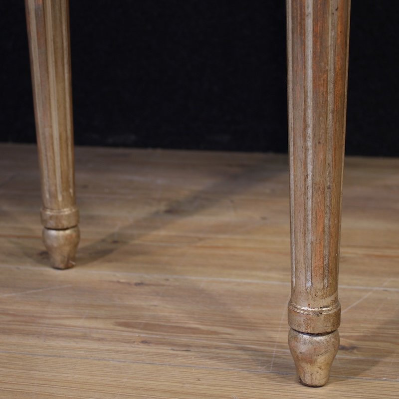 Console italienne laquée de style Louis XVI du 20ème siècle-photo-8