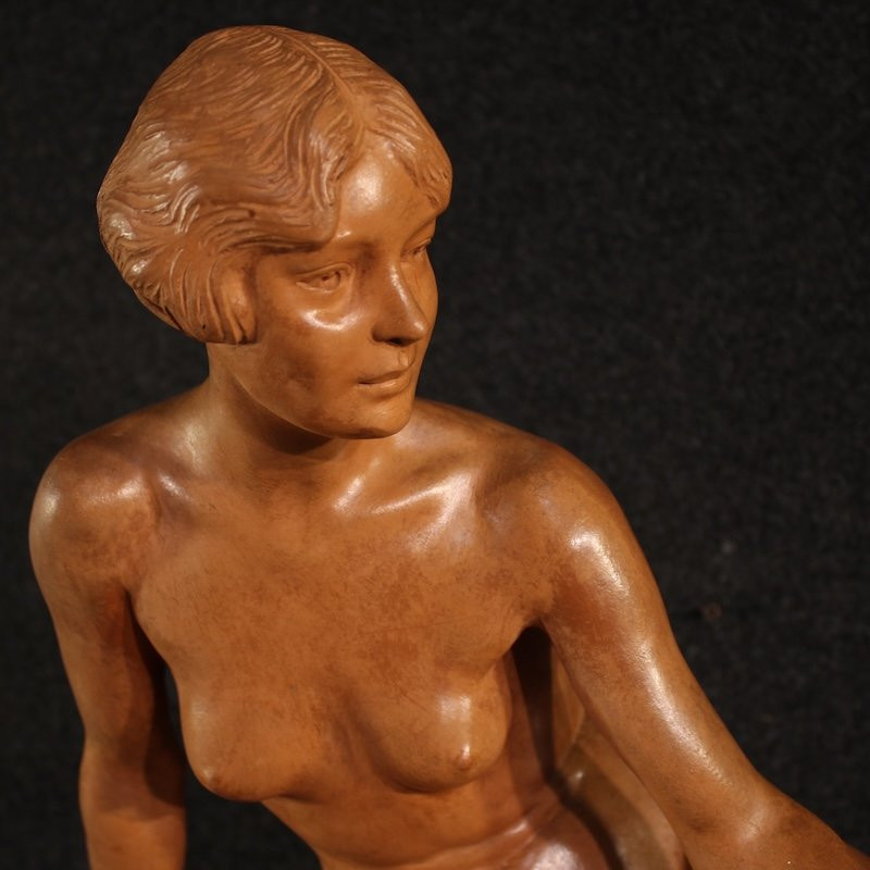  20th Century French Art Deco Terracotta Sculpture-photo-2