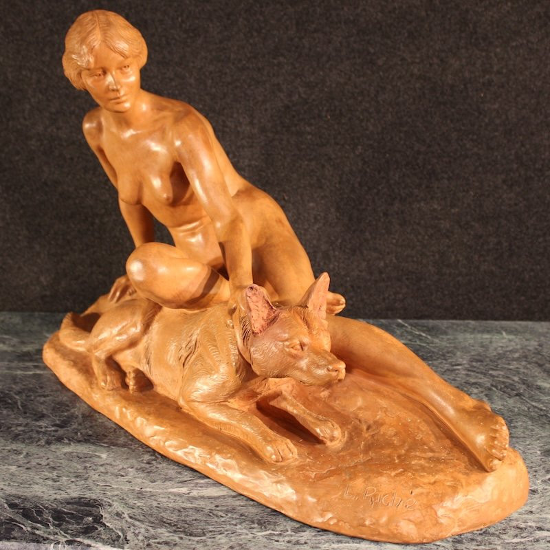  20th Century French Art Deco Terracotta Sculpture-photo-2