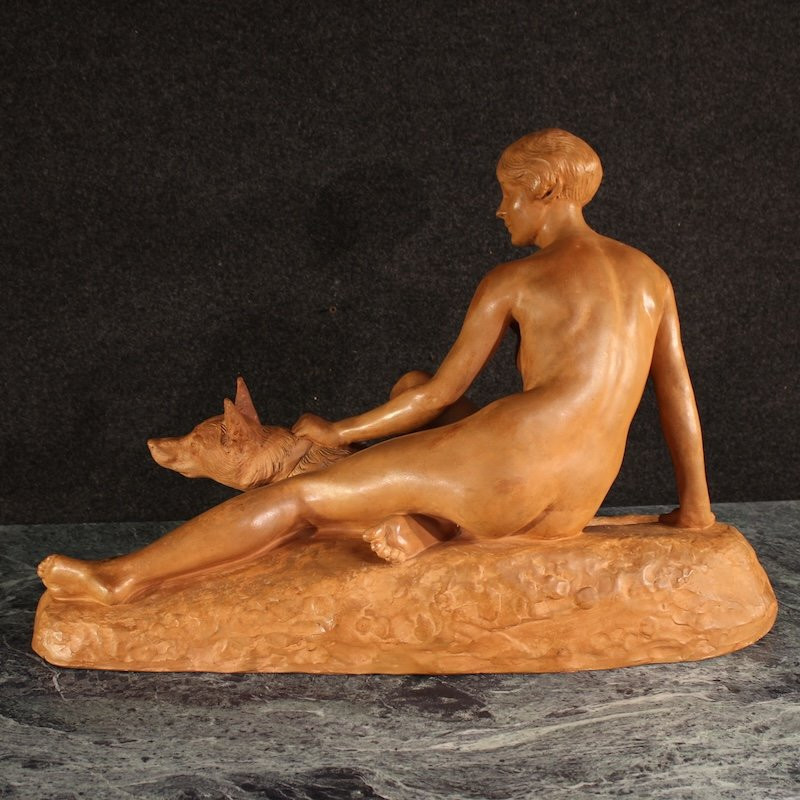  20th Century French Art Deco Terracotta Sculpture-photo-5