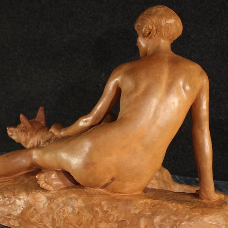  20th Century French Art Deco Terracotta Sculpture-photo-6