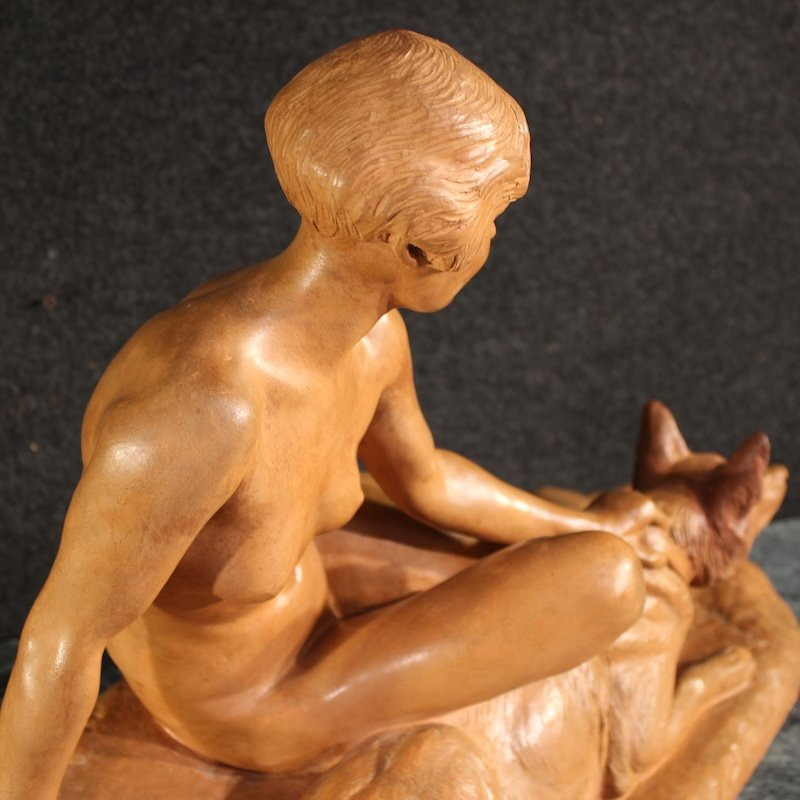  20th Century French Art Deco Terracotta Sculpture-photo-8