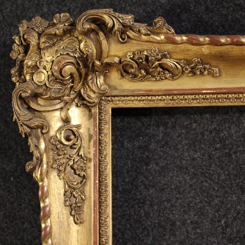 19th Century Napoleon III Gilded Italian Frame-photo-3