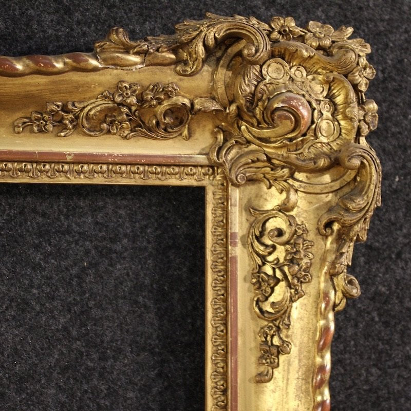19th Century Napoleon III Gilded Italian Frame-photo-4