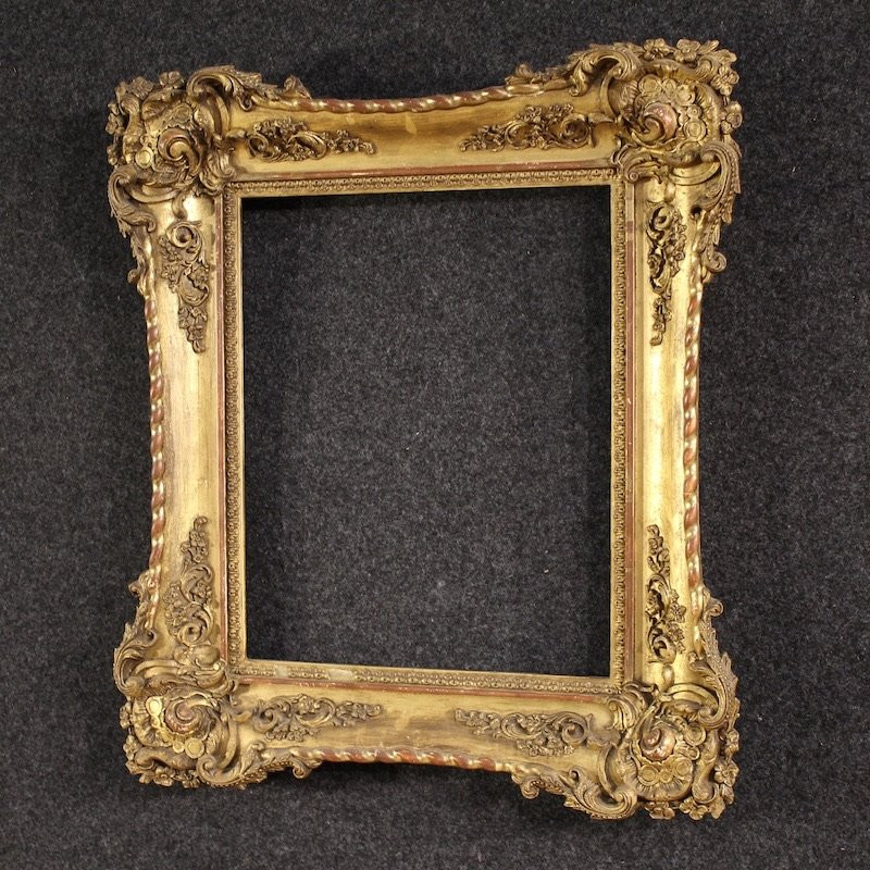 19th Century Napoleon III Gilded Italian Frame-photo-1