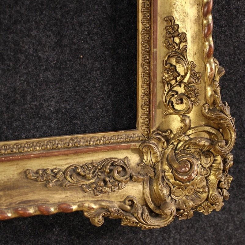 19th Century Napoleon III Gilded Italian Frame-photo-4