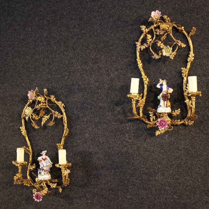 Paire d'appliques allemandes du 20ème siècle-photo-7