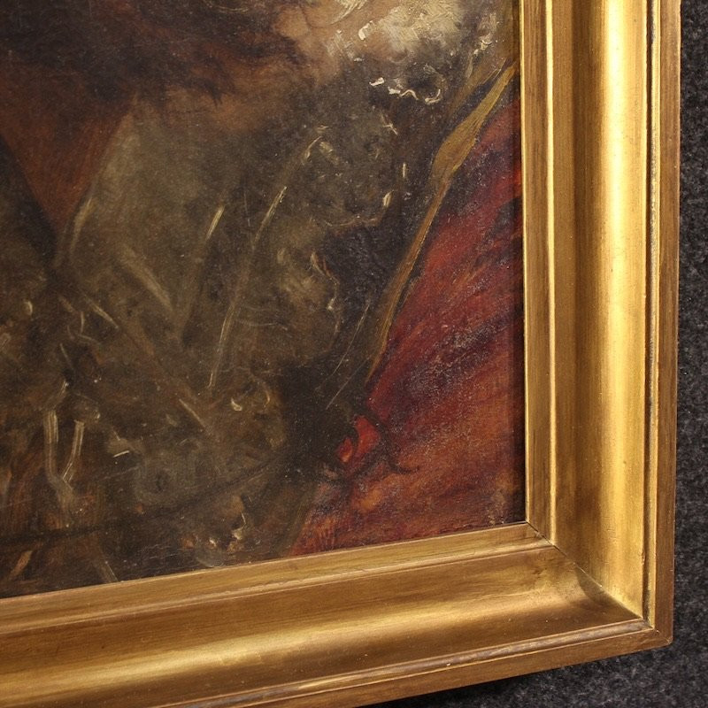 Peinture espagnole portrait d'un pirate daté 1895-photo-2
