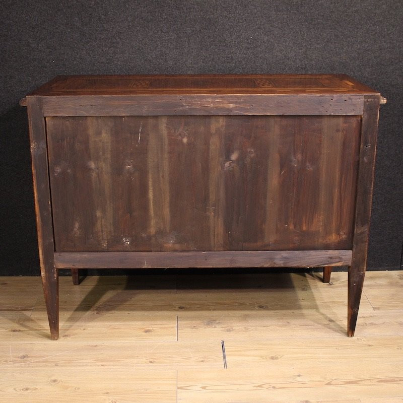 20th Century Italian Louis XVI Style Inlaid Commode-photo-4
