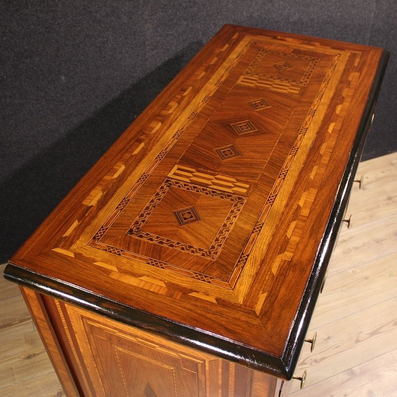 20th Century Italian Louis XVI Style Inlaid Commode-photo-6