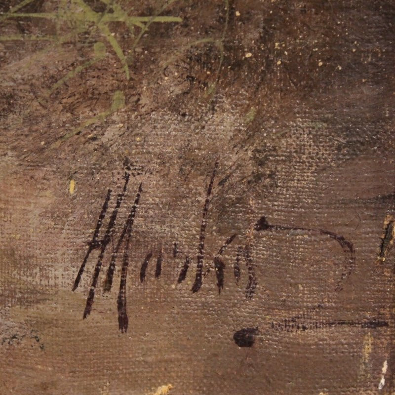 Tableau italien de paysage signé Marko du 19ème siècle-photo-2