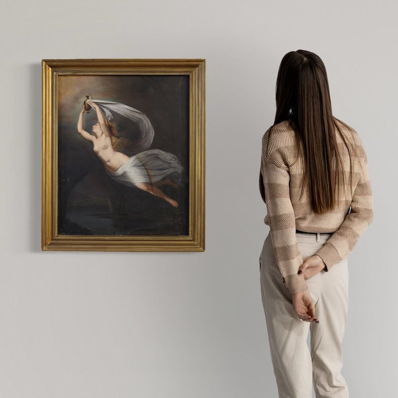 Peinture italienne mythologique du 19ème siècle-photo-3