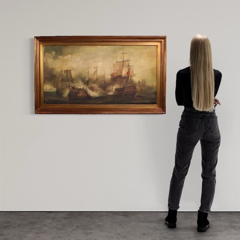 Peinture française marine du 20ème siècle, La Bataille de Trafalgar-photo-2