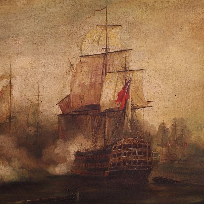 Peinture française marine du 20ème siècle, La Bataille de Trafalgar-photo-3