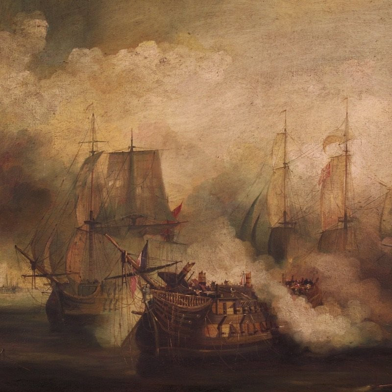 Peinture française marine du 20ème siècle, La Bataille de Trafalgar-photo-4