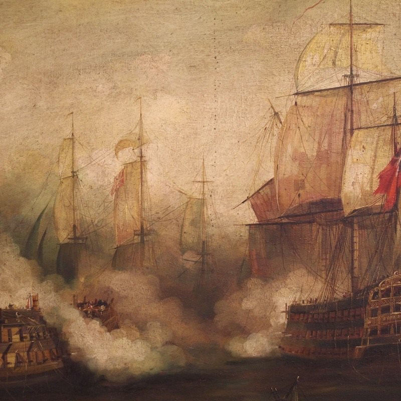 Peinture française marine du 20ème siècle, La Bataille de Trafalgar-photo-1