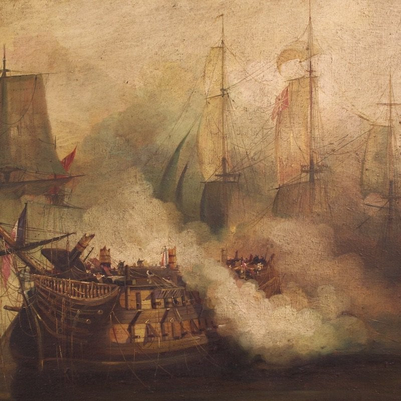 Peinture française marine du 20ème siècle, La Bataille de Trafalgar-photo-5