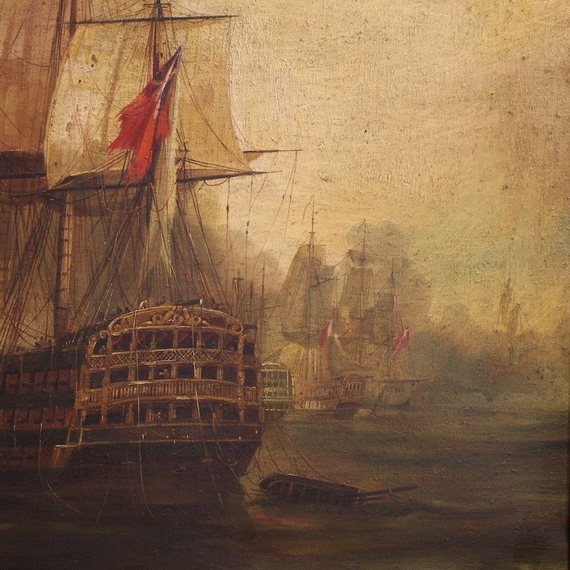 Peinture française marine du 20ème siècle, La Bataille de Trafalgar-photo-7