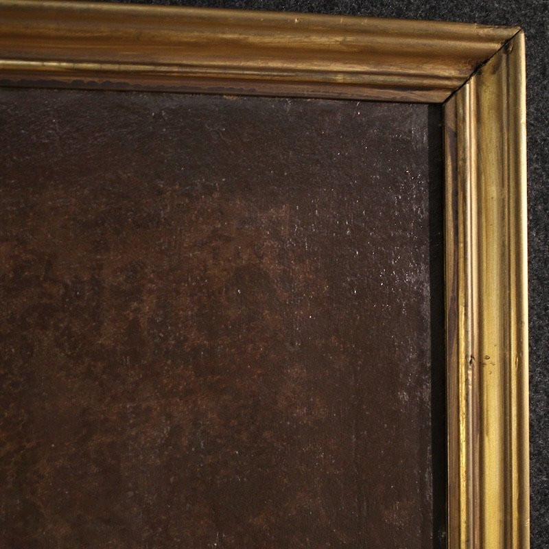 Antique Painting Adoration Of Saint Rose Of Lima With Madonna And Child From The 18th Century-photo-6