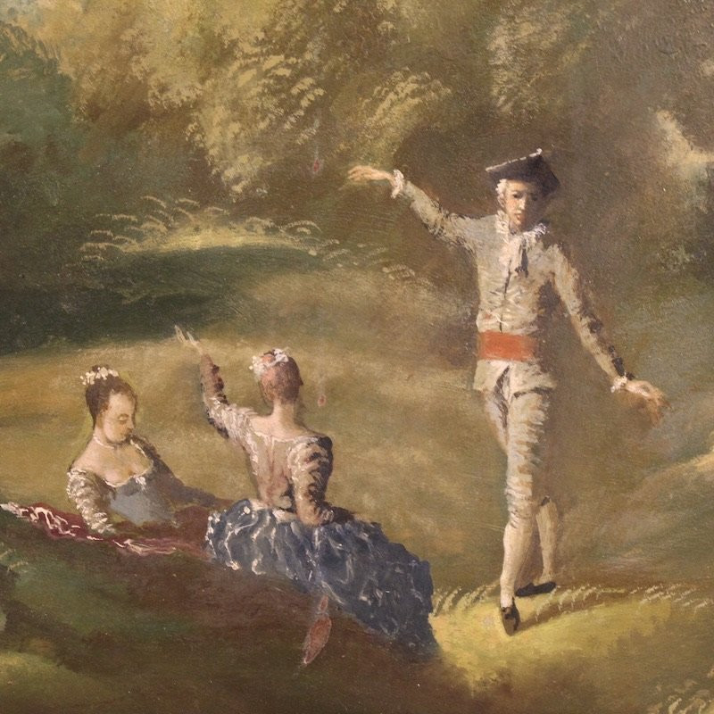 Grand tableau italien de paysage du 20ème siècle-photo-1