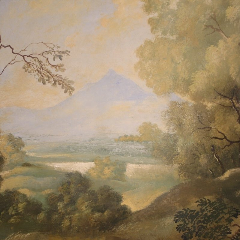 Grand tableau italien de paysage du 20ème siècle-photo-3