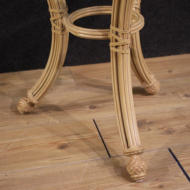 Table d'appoint italienne en fer avec dessus en verre-photo-4