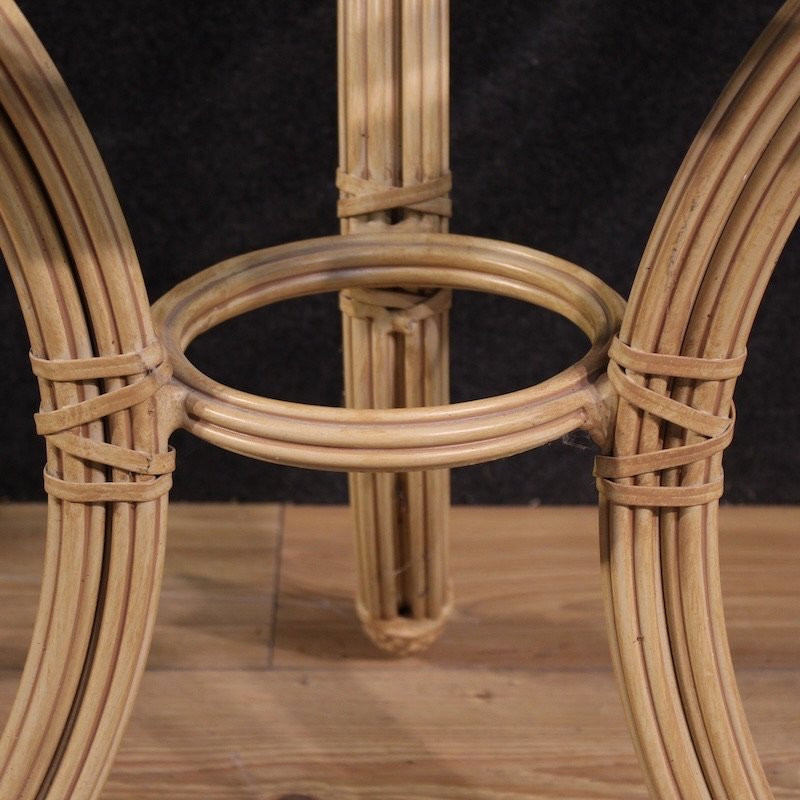 Table d'appoint italienne en fer avec dessus en verre-photo-6