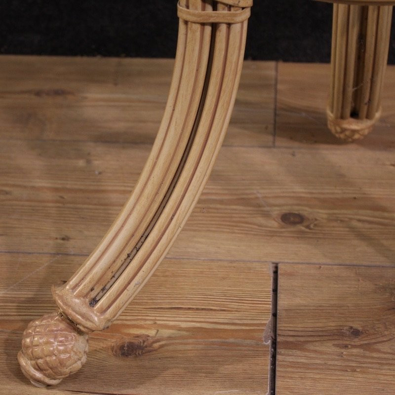 Table d'appoint italienne en fer avec dessus en verre-photo-7
