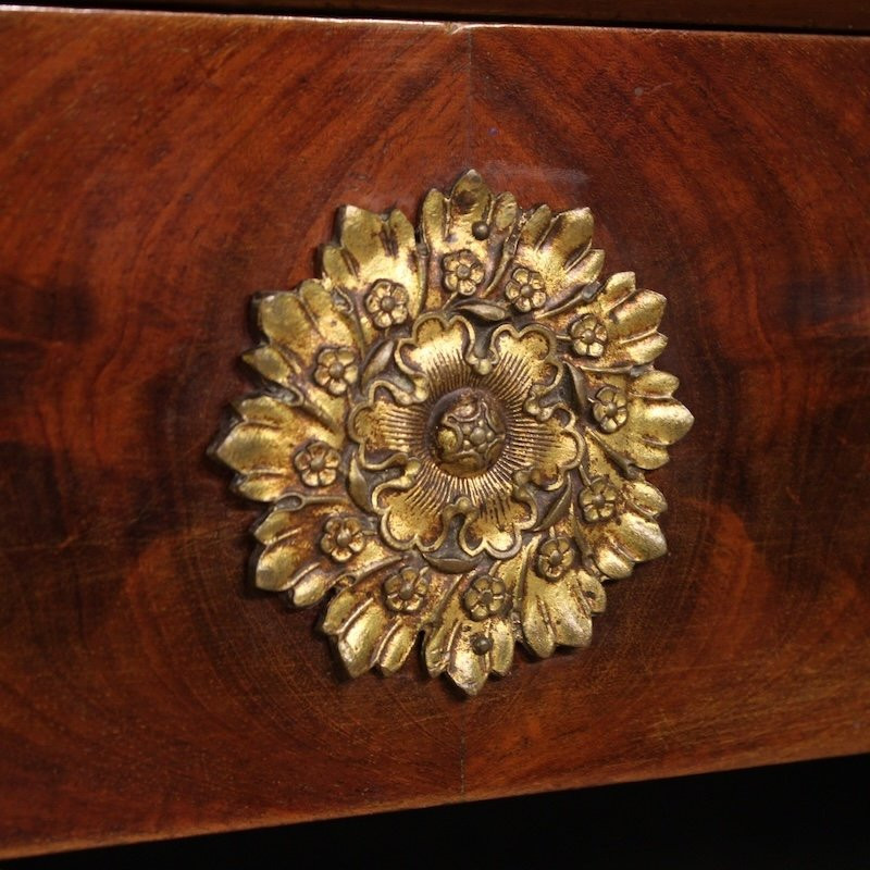 19th Century Italian Empire Style Console Table With Marble Top-photo-8