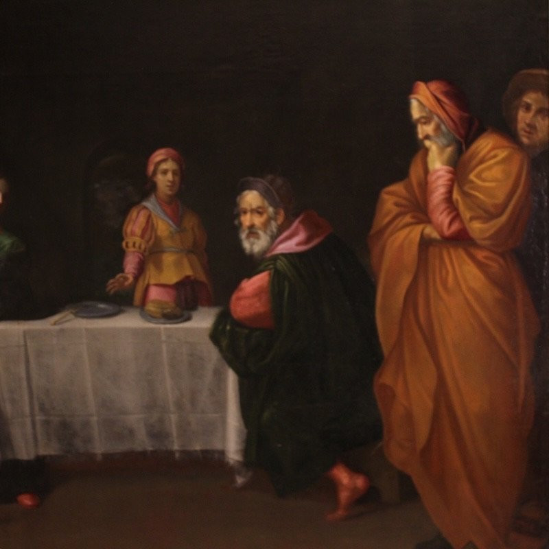 Great 17th-century Italian Painting, Herod's Feast With Salome And The Head Of John The Baptist-photo-4