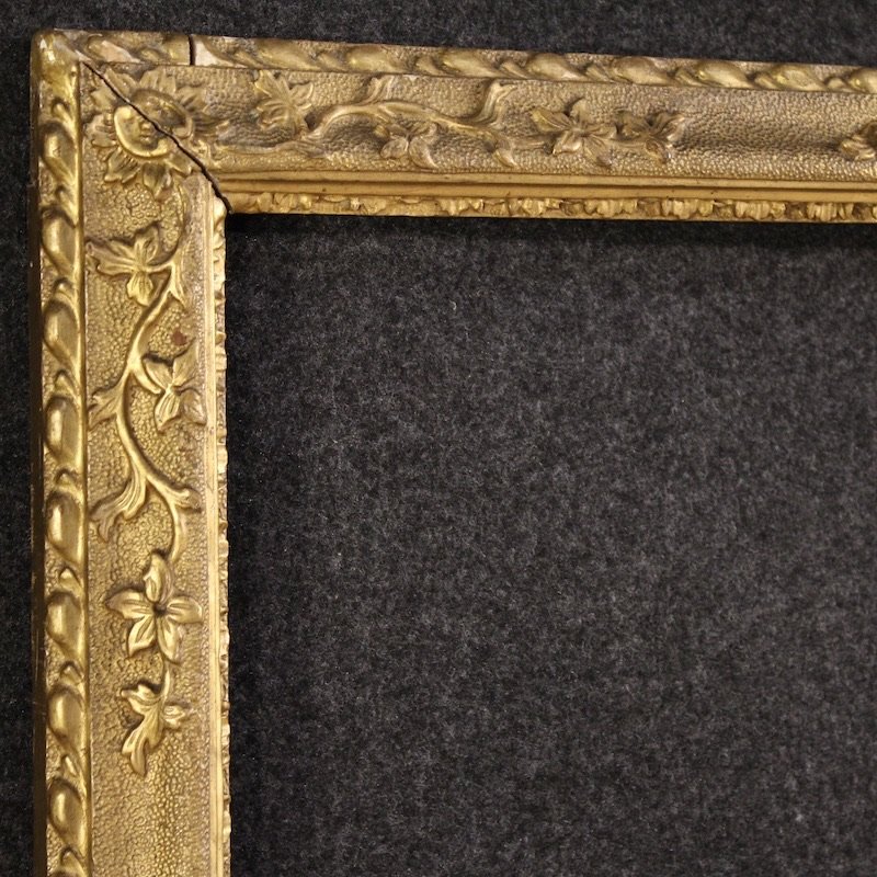 Antique Gilded Italian Frame From The 19th Century-photo-4