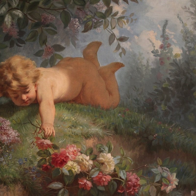 Peinture italienne Printemps du 19ème siècle-photo-1