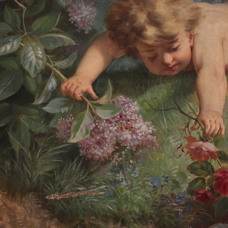 Peinture italienne Printemps du 19ème siècle-photo-8