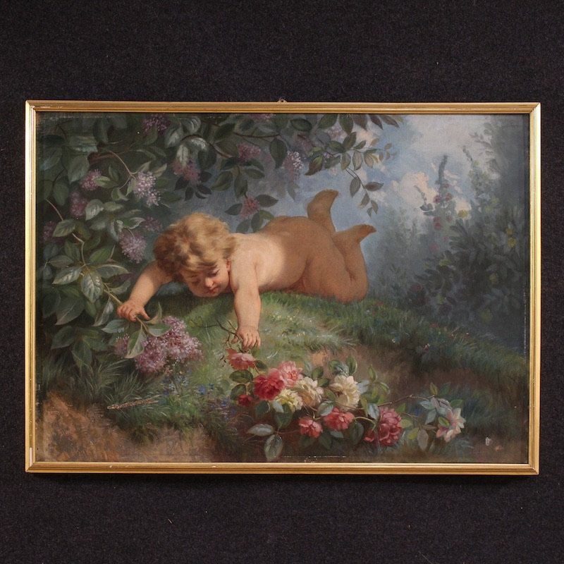 Peinture italienne Printemps du 19ème siècle