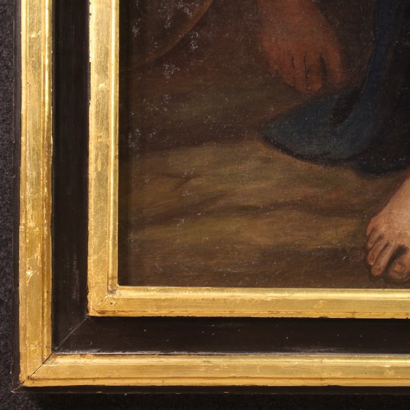 Great 17th-century Italian Painting, Christ And The Adulteress-photo-4
