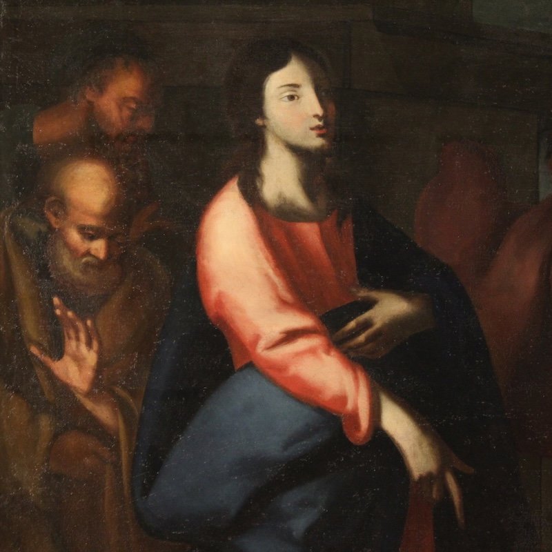 Great 17th-century Italian Painting, Christ And The Adulteress-photo-7