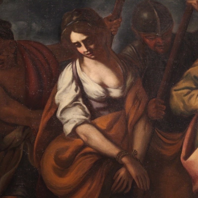 Great 17th-century Italian Painting, Christ And The Adulteress-photo-8