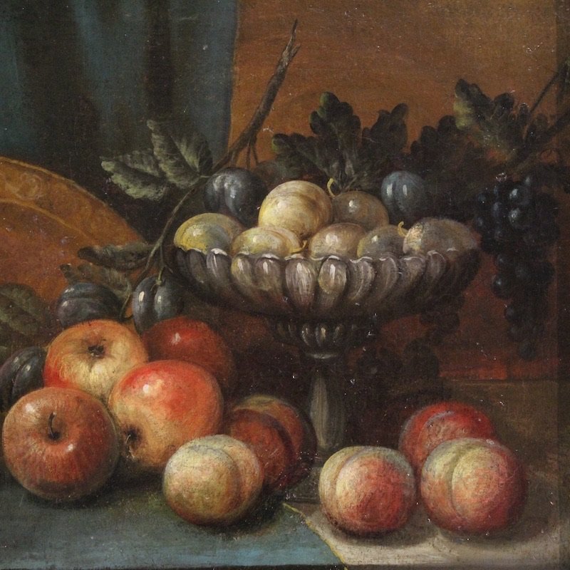 Ancien tableau italien nature morte du 18ème siècle-photo-4