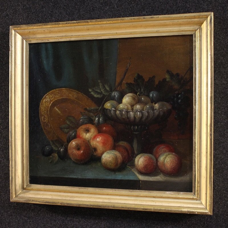 Ancien tableau italien nature morte du 18ème siècle-photo-8