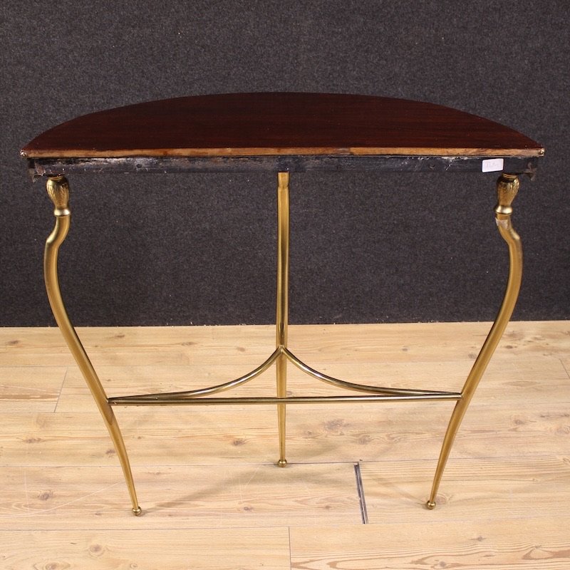 Console italienne en laiton doré du 20ème siècle-photo-1